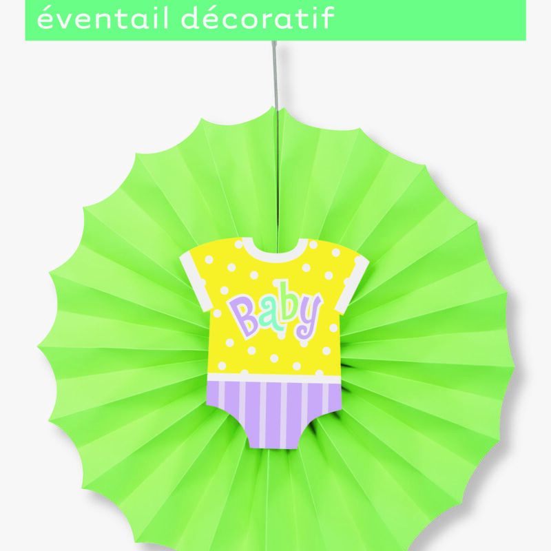 Hanging Fan Baby Shower Green Dots DNR