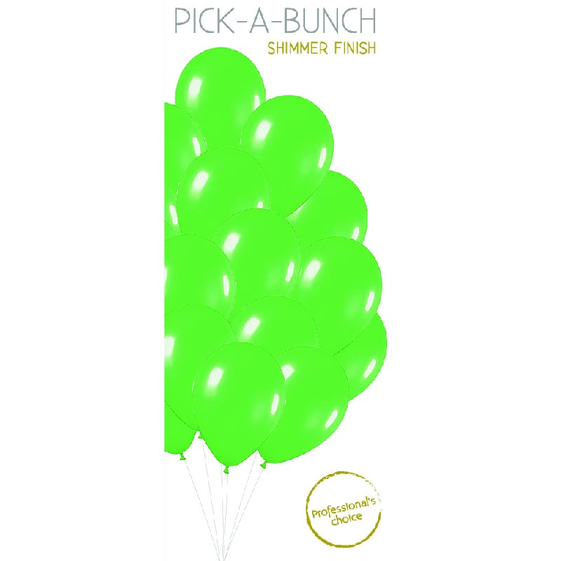 Balloons 30cm Metallic Lime Pk18 DNR
