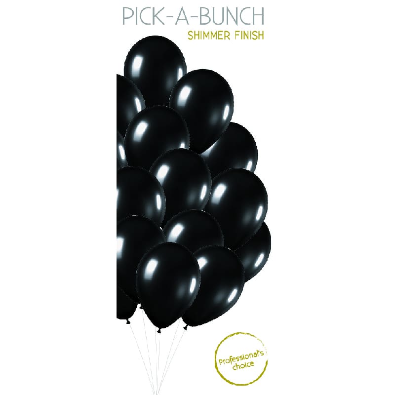 Balloons 30cm Metallic Black Pk18 DNR