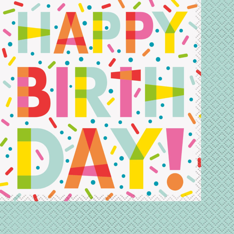 Napkins Lunch Birthday Sprinkles P16 DNR