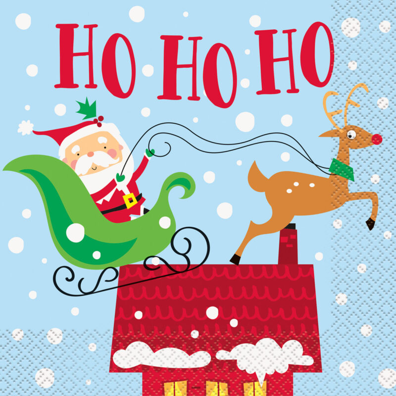 Santa Ho Ho Ho Lunch Napkins Pk16 NLA