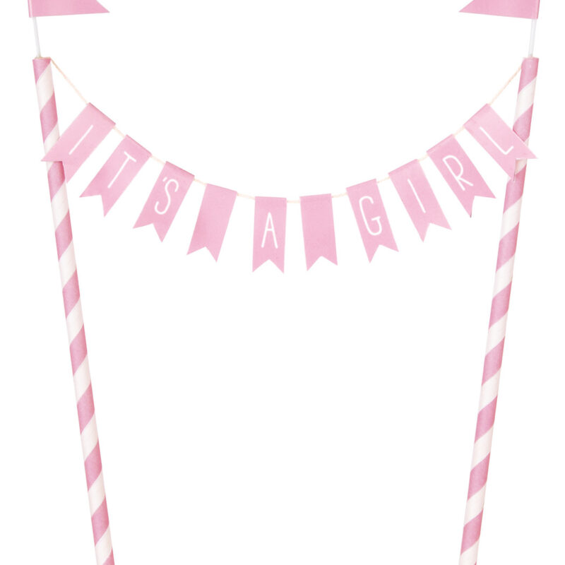 Cake Topper Bunting It's A Girl DNR