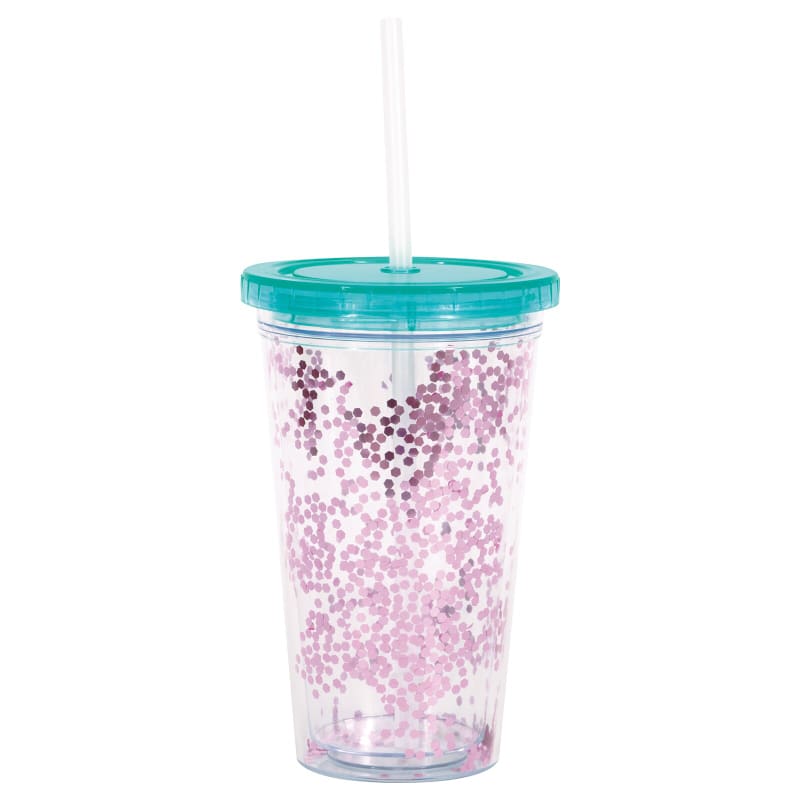 Tumbler Reusable Glitter Tall 473ml