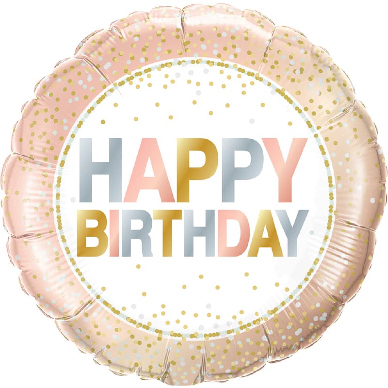 Foil 45cm Birthday Metallic Dots DNR