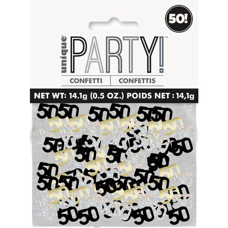 Confetti 50 Black Gold Silver