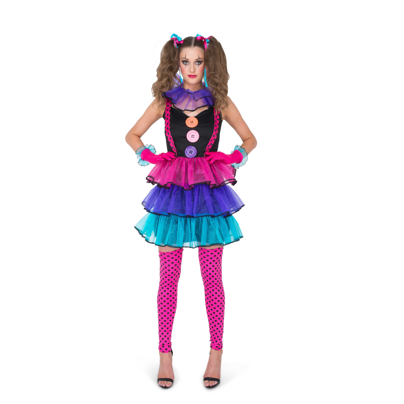 Costume Adult Carnival Clown Girl M DNR
