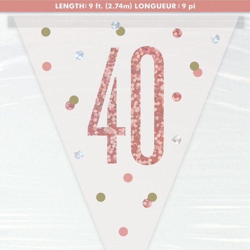 Flag Banner 40 Rose Gold 2.74m DNR