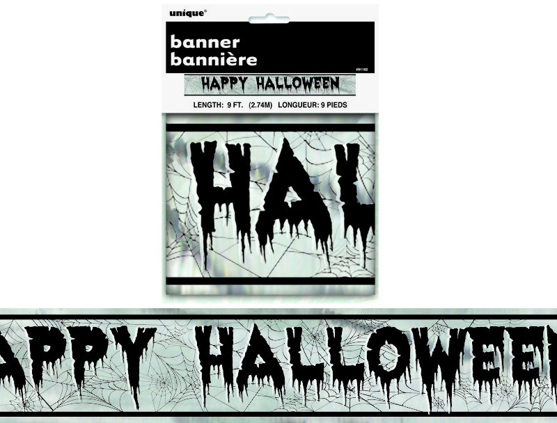 Foil Banner Happy Halloween 3.6m NLA