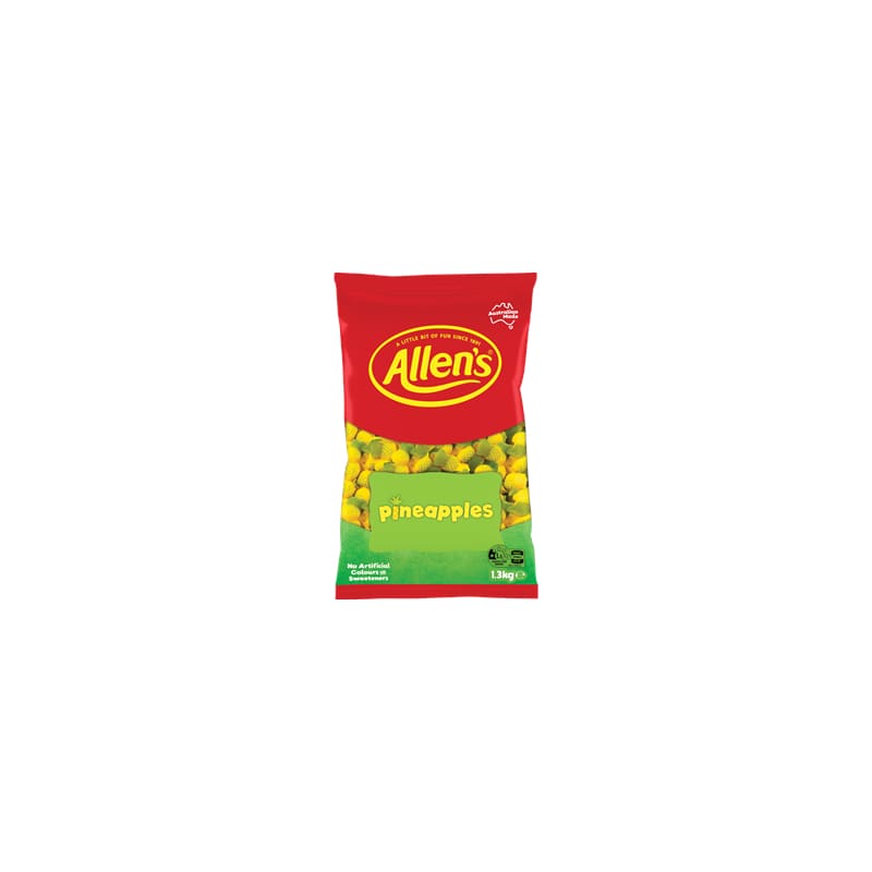 Lollies Allens Pineapples 1.3kg