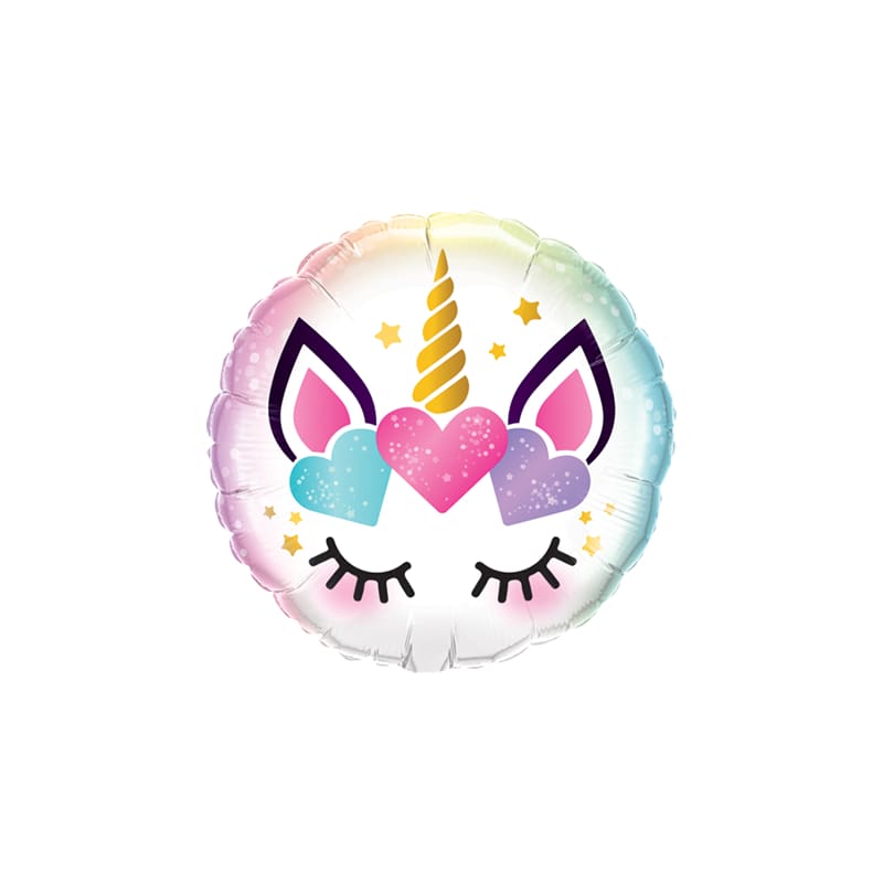 Foil 45cm Unicorn Face Colorful