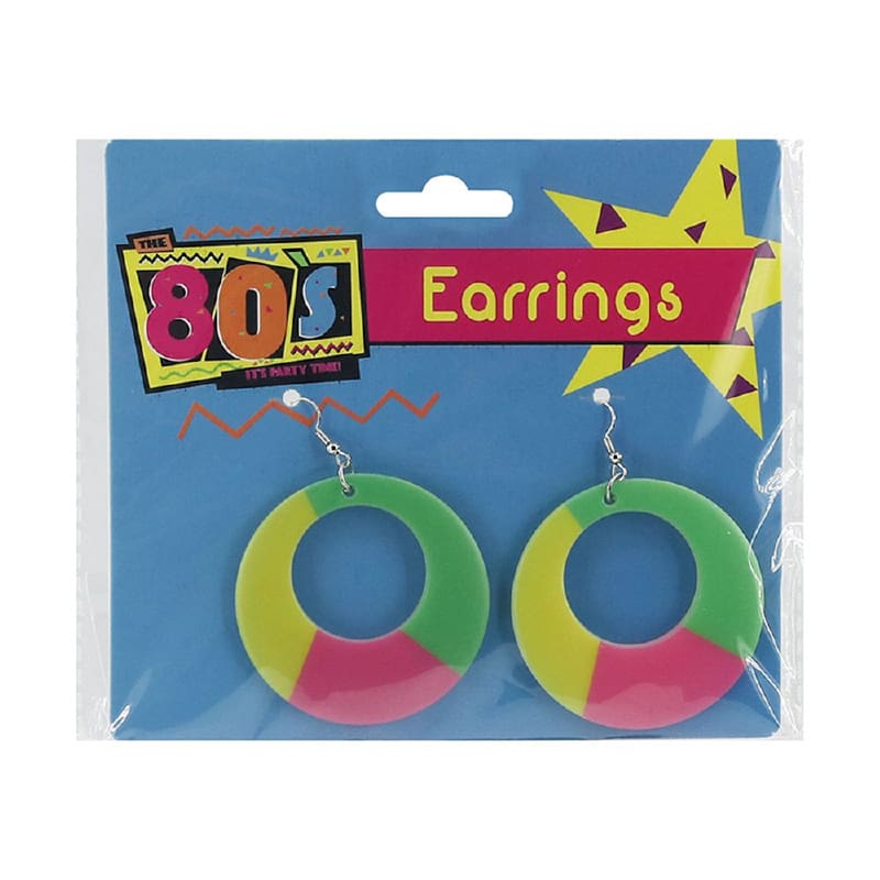 Earrings Oval 80's Neon