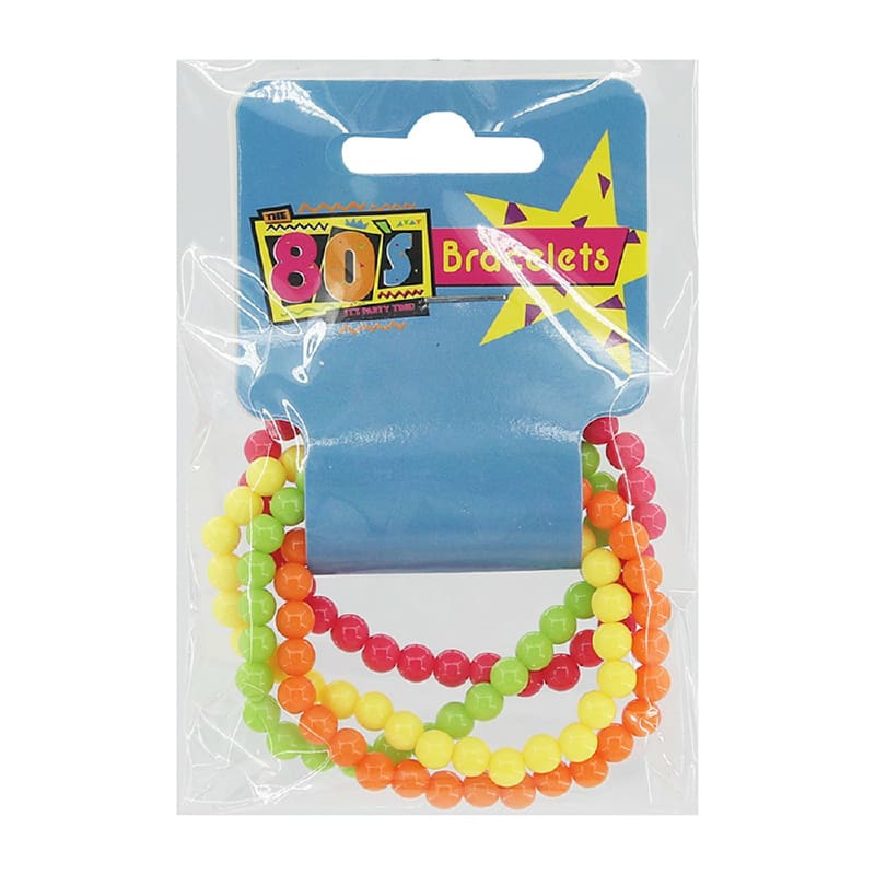 Bracelets Bangle 80's Small Beaded Pk4