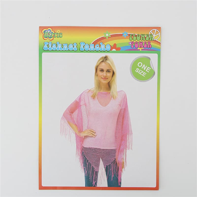 Fishnet Poncho Hot Pink