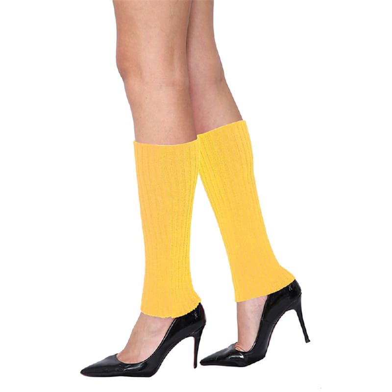 Leg Warmers Knitted Yellow