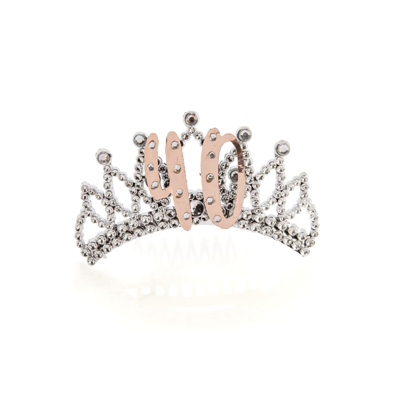 Tiara 40th Rose Gold Clip On