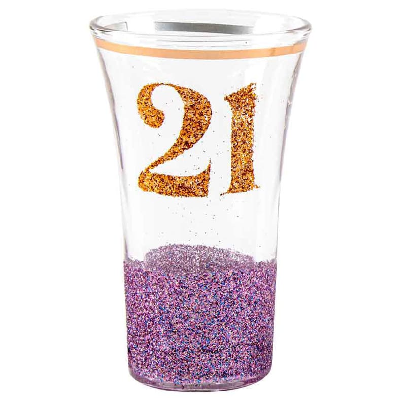 Shot Glass 21 Glitterati Purple
