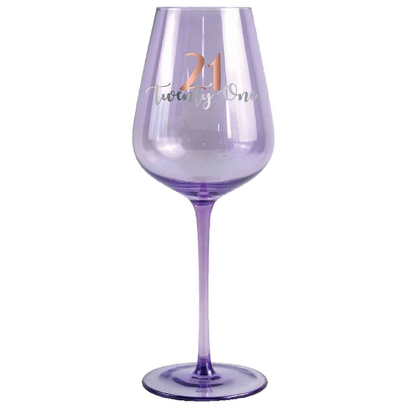 Wine Glass 21 Coloured Rose Gold Decal