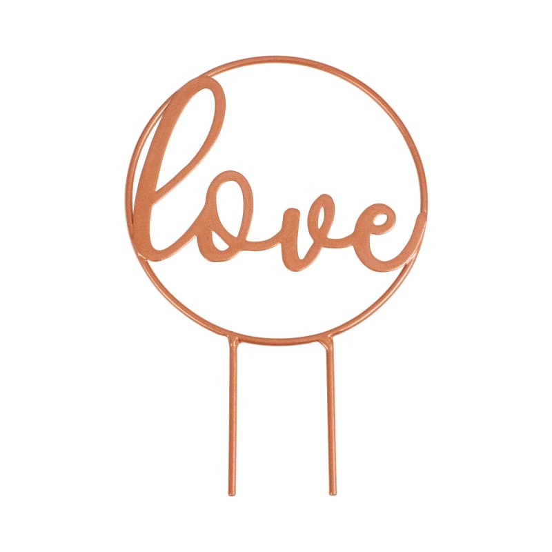 Cake Topper Love Script Botanical