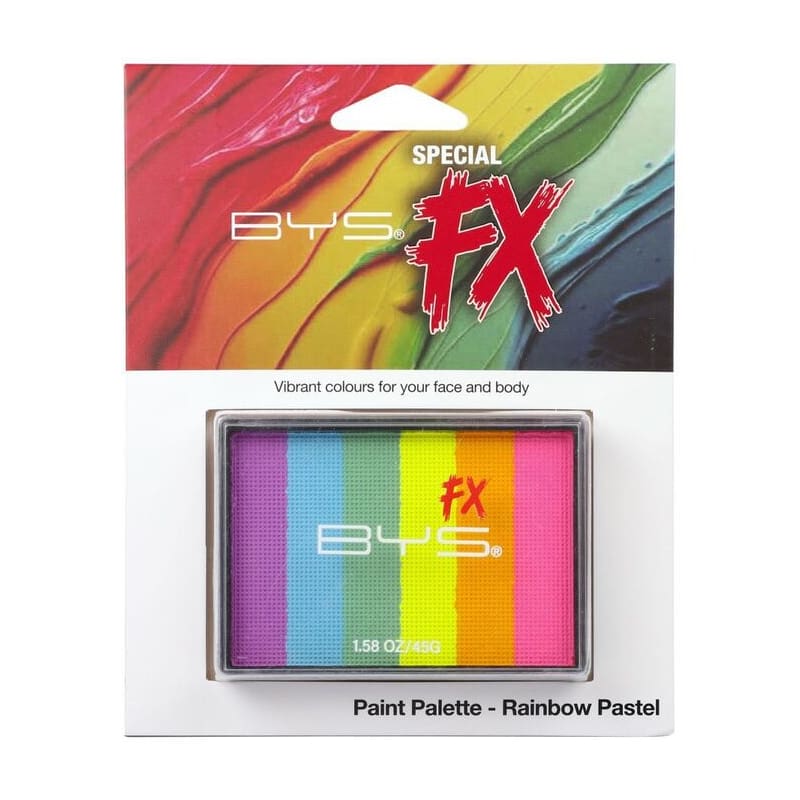 Face Paint Palette Rainbow Pastel 6 BYS