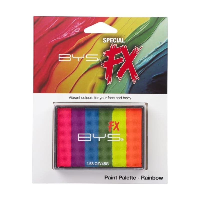 Face Paint Palette Rainbow Bright 6 BYS