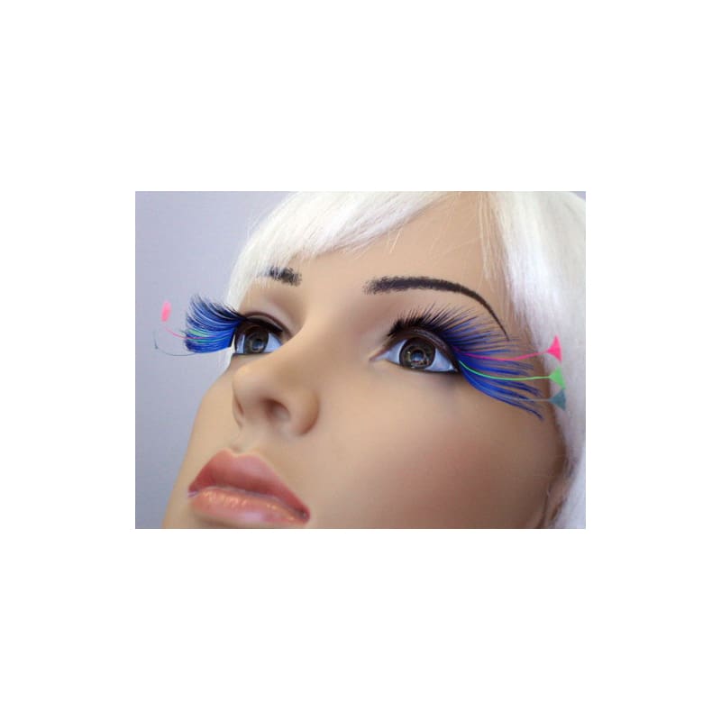 Eyelashes Feather Tip Black Blue