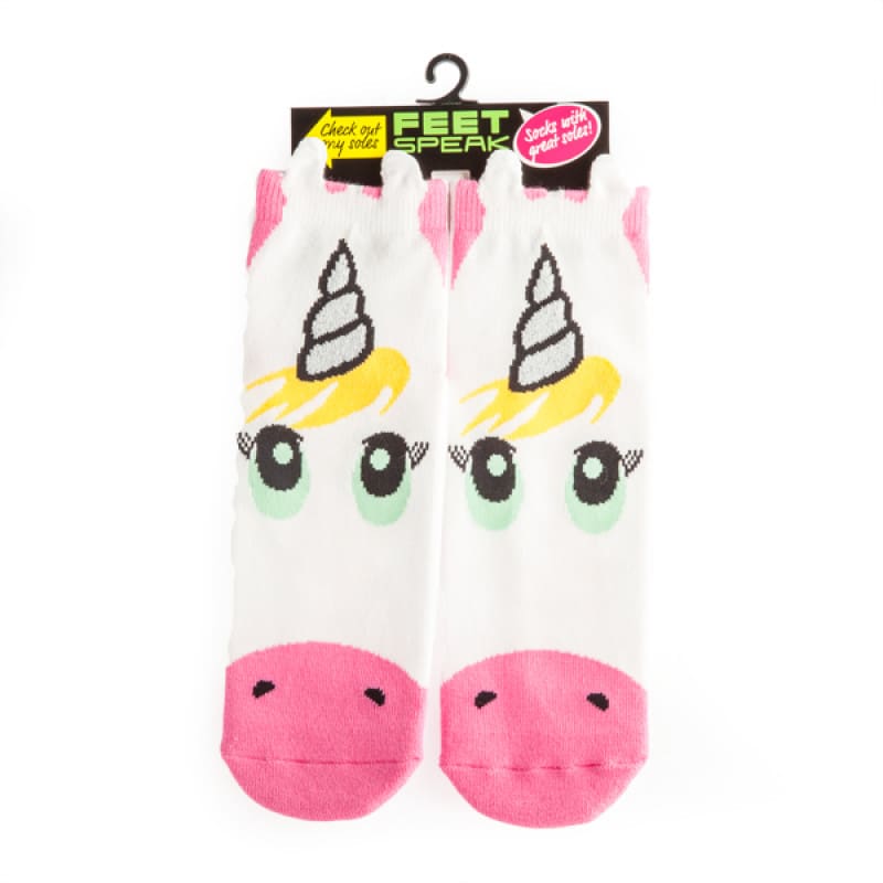 Socks Feet Speak Unicorn Face