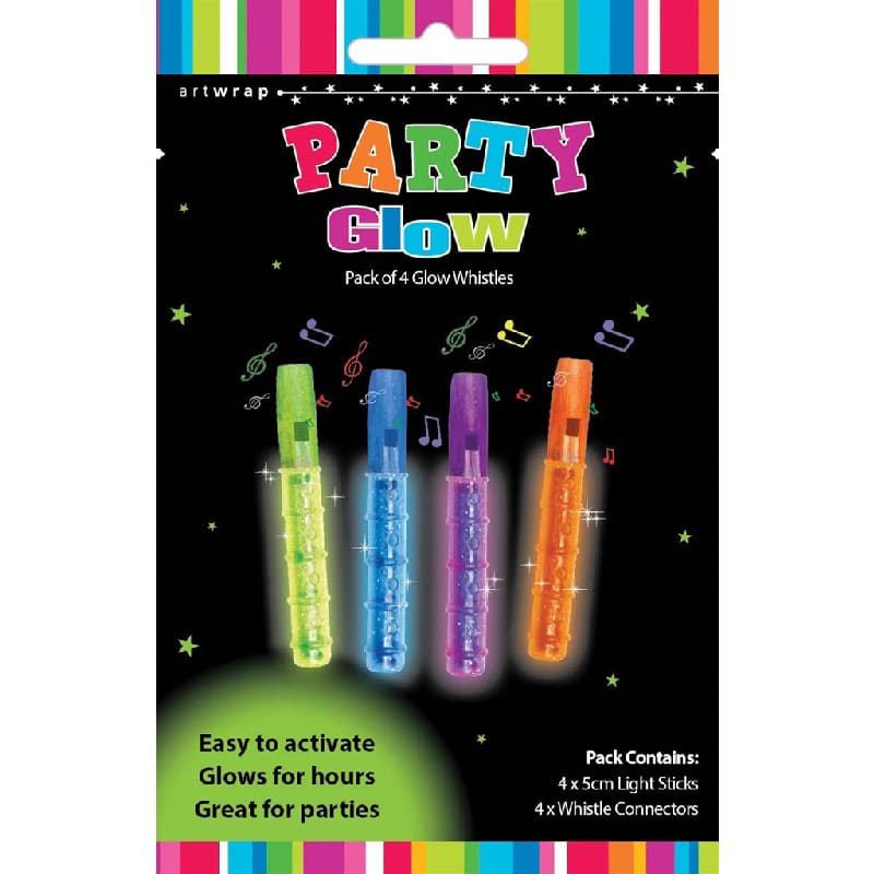 Glow Whistle Pk4