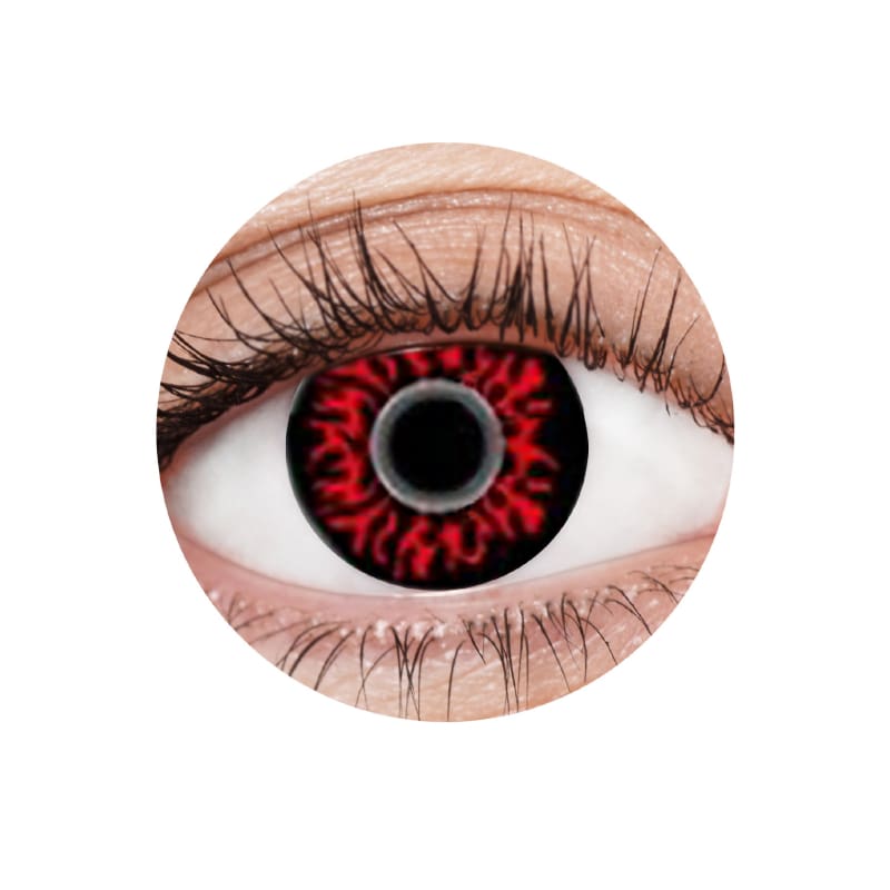 Contact Lenses 1 Year Demon III Red Blac