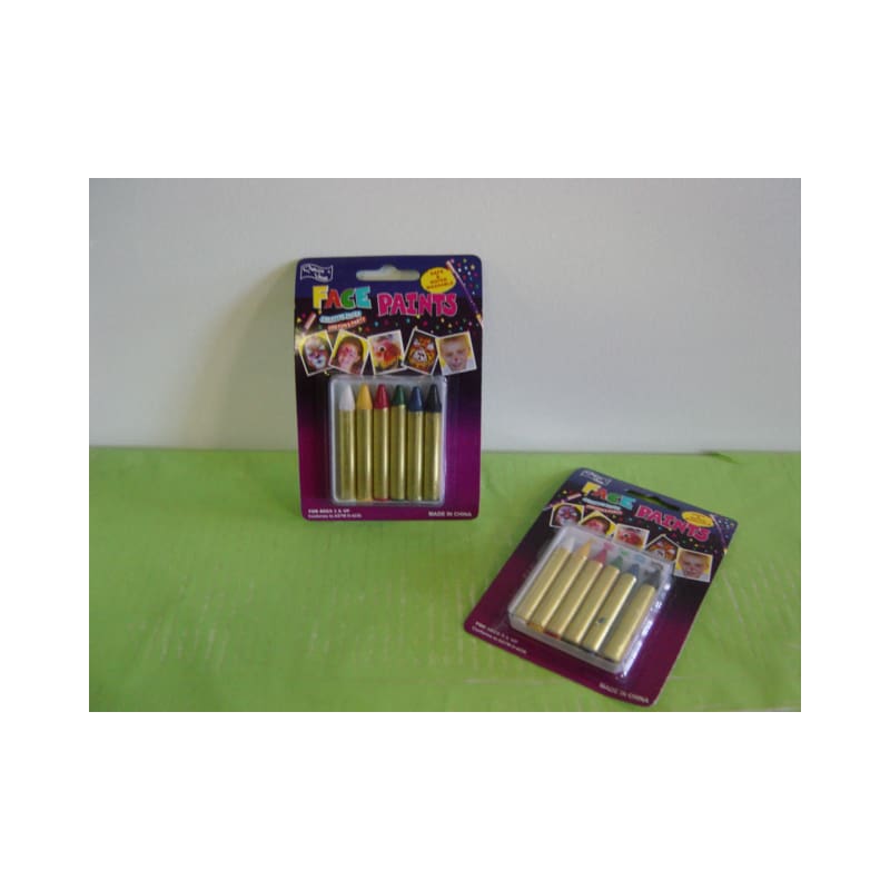 Face & Body Crayons Sticks Pk6