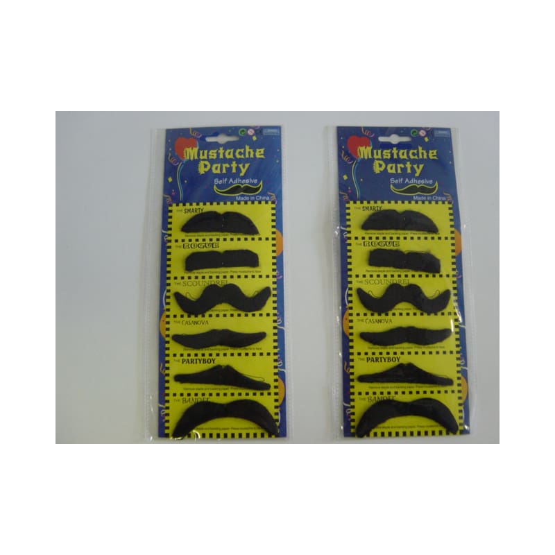 Moustache Set 6 Assorted