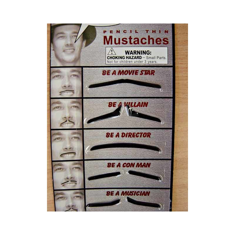 Moustache Pencil Thin Assorted