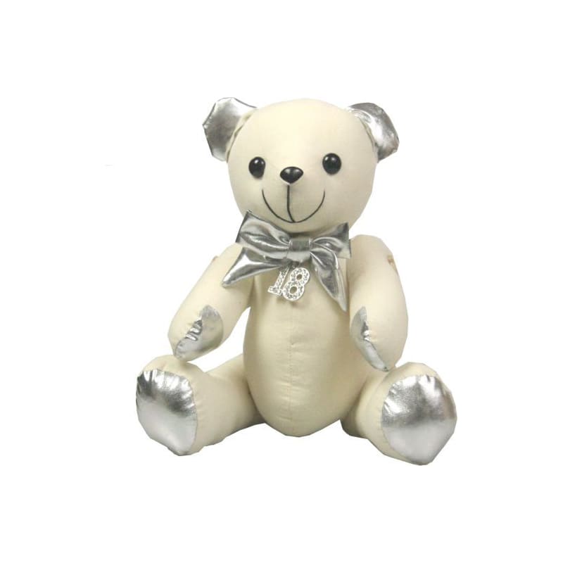 Signature Bear White 18 Diamonte