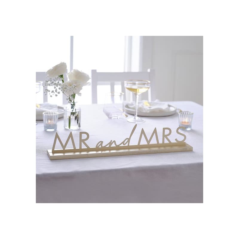 Wedding Sign Luxe Mr and Mrs 42cm
