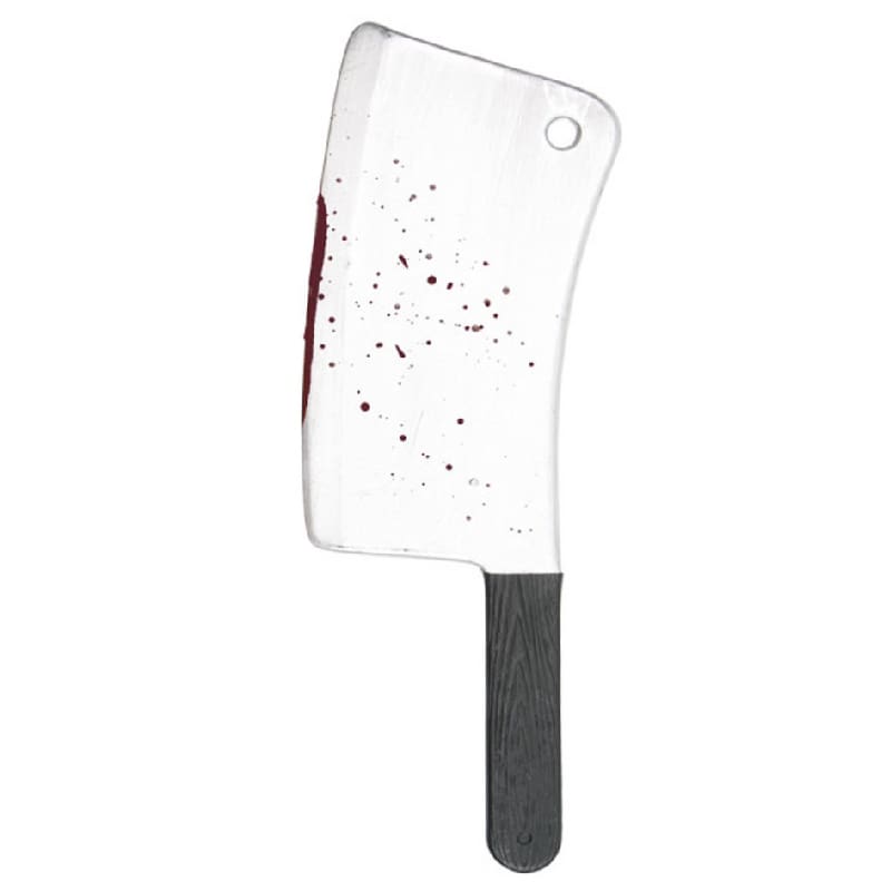 Knife Cleaver Bloody 43cm Plastic