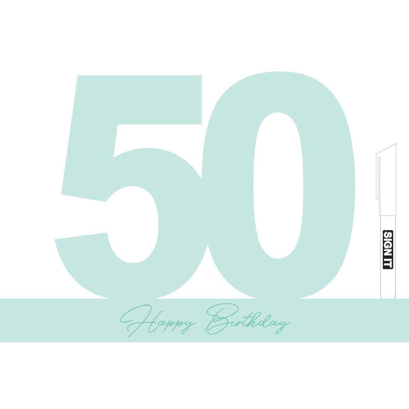 Signature Number 50th Mint Green
