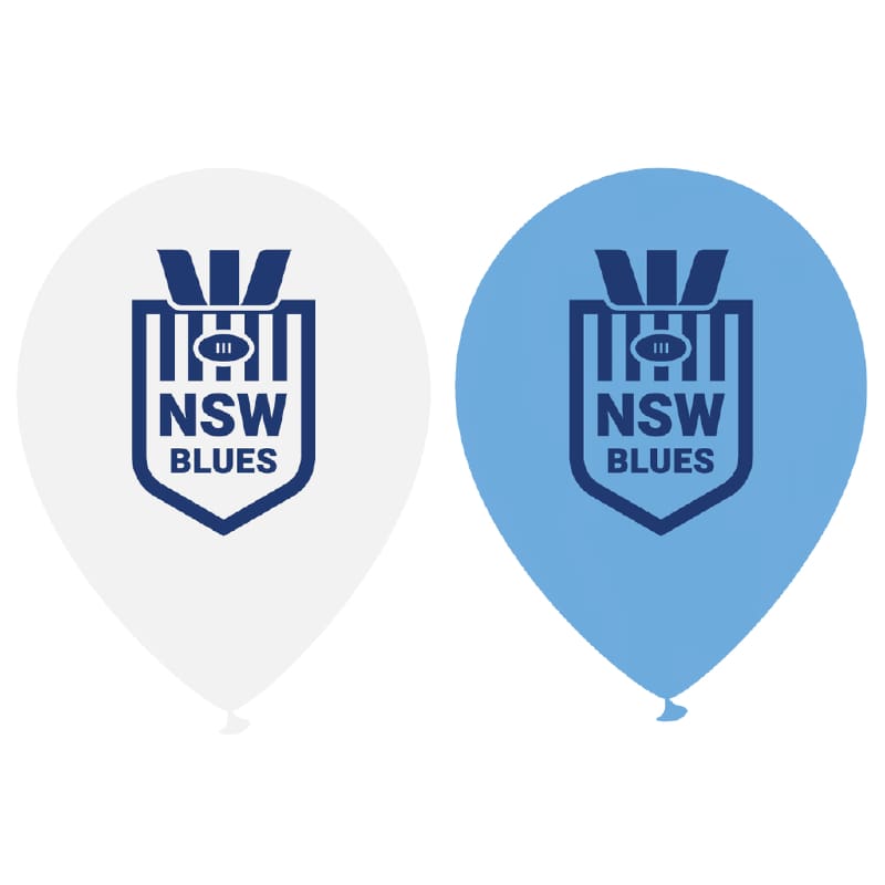 Balloons 30cm NRL NSW Asst Pk10