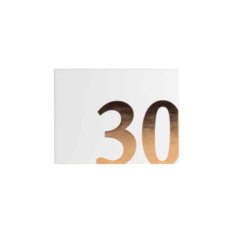 Guest Book 30 White Rose Gold Print