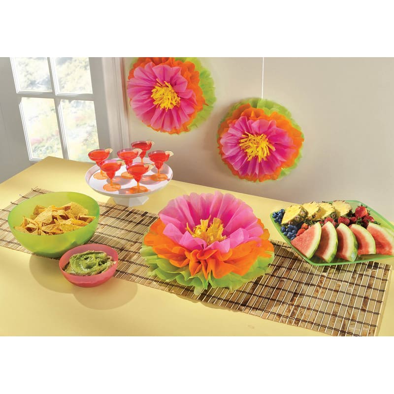 Hanging Decoration Fluffy Flower Pk3 DNR