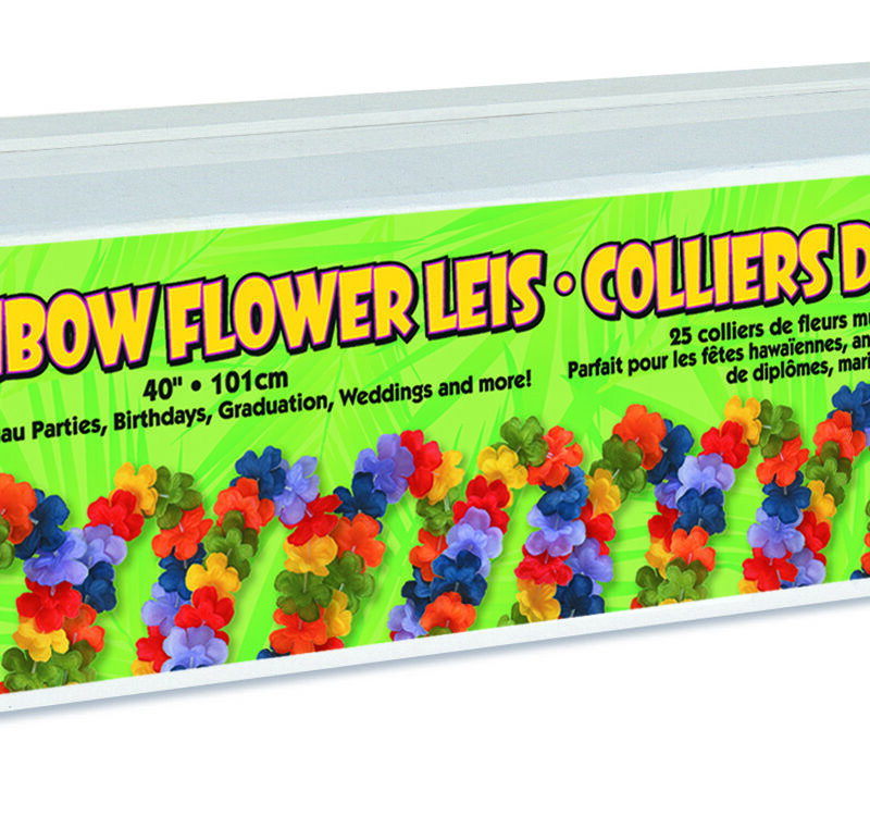 Lei Flower Rainbow Box Pk25