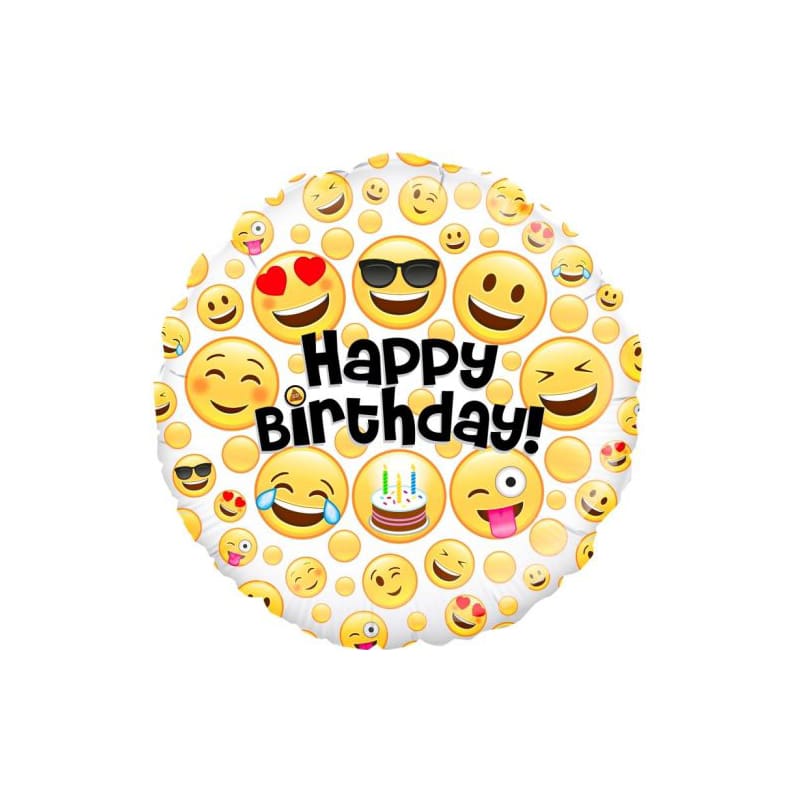 Foil 45cm Happy Birthday Emojis