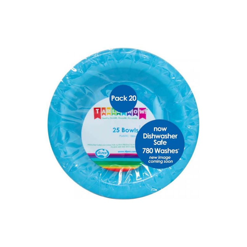 Bowls Premium 180mm Azure Blue Pk20
