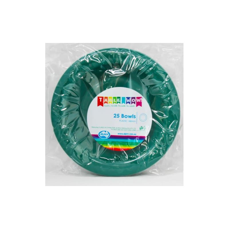 Bowls Premium 180mm Green Pk20