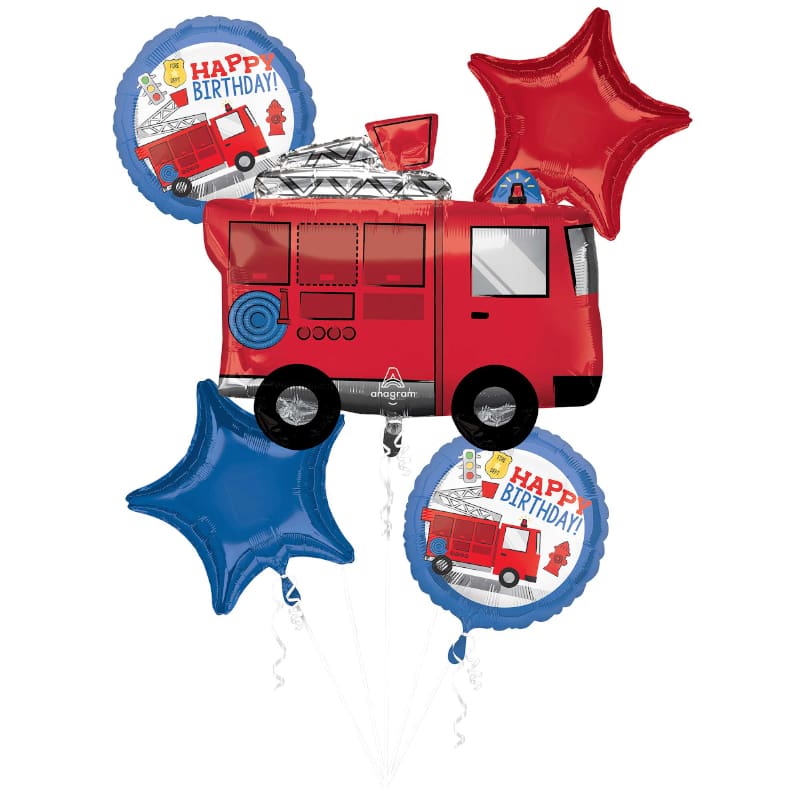 Foil Shape Kit Happy Birthday Fire Truck