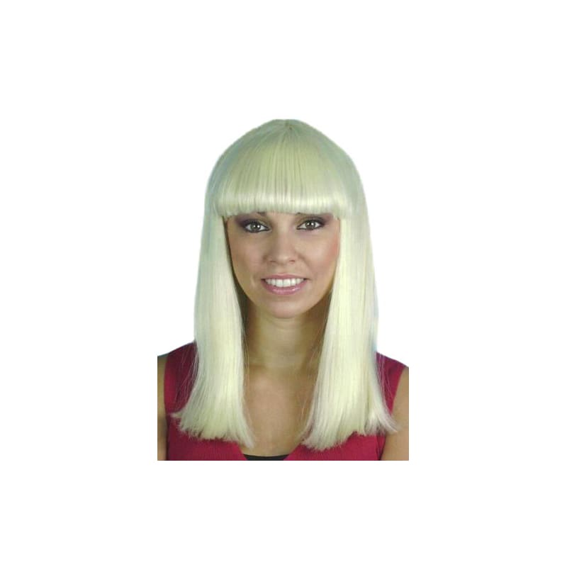 Wig Long Blonde with Fringe Cleo Premium