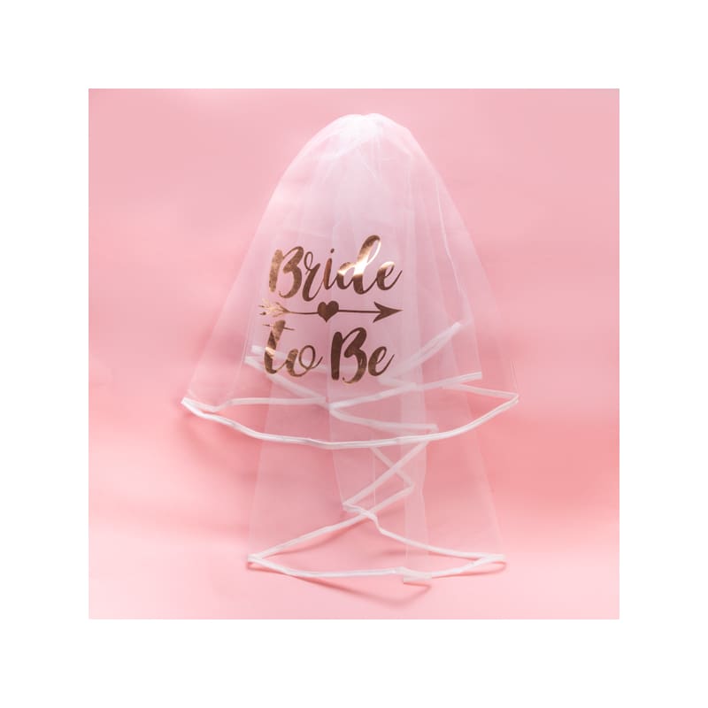 Veil Bride To Be Rose Gold Clip On