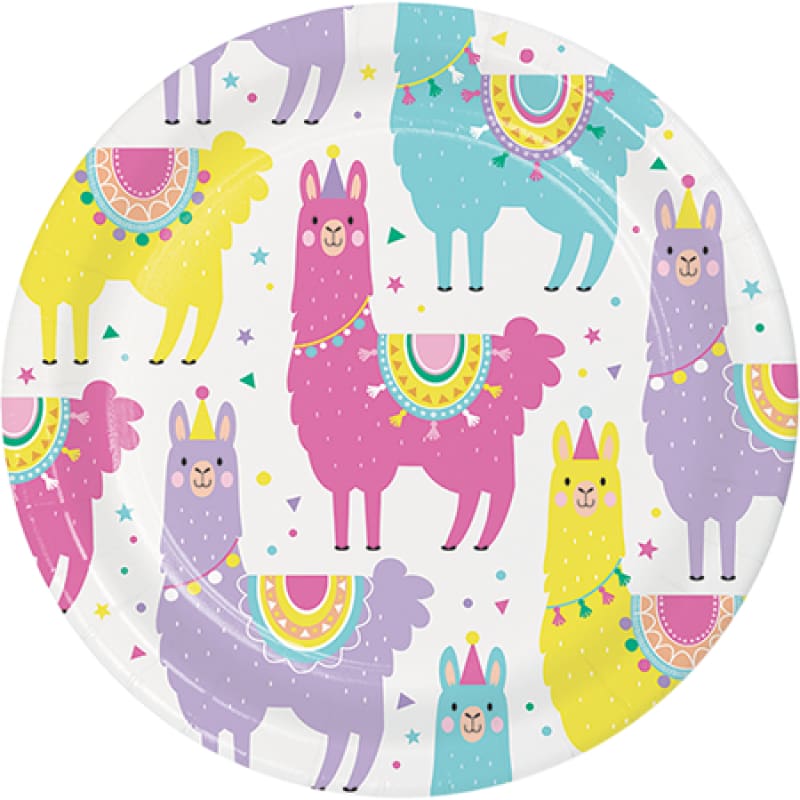 Llama Lunch Plates Pk8