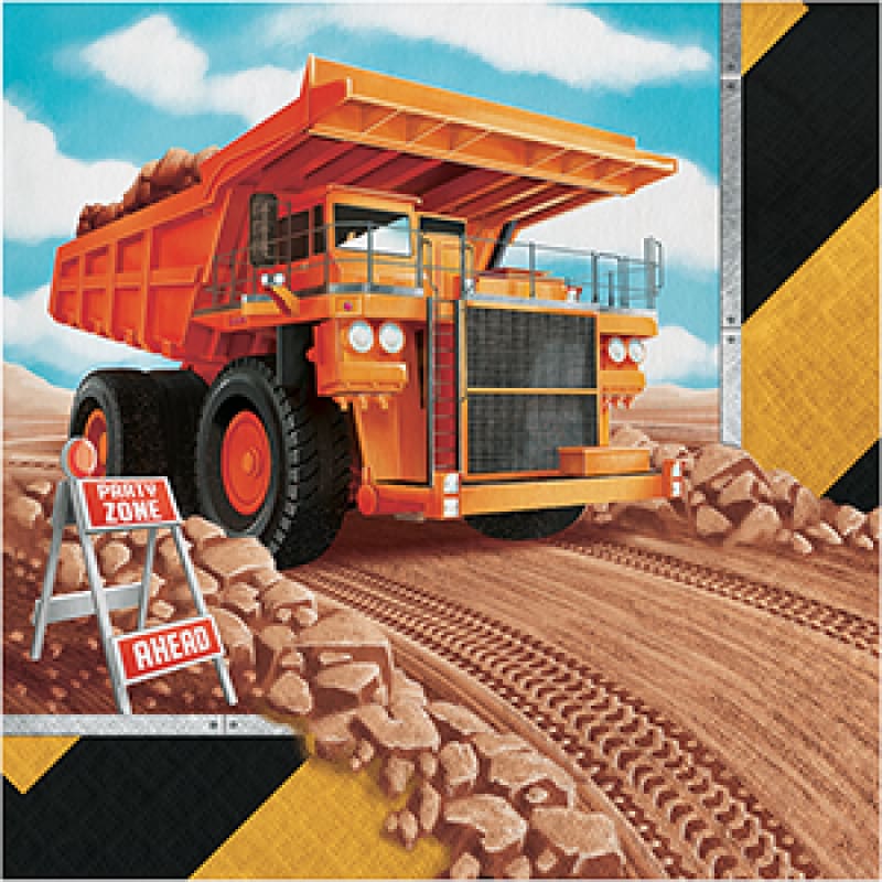 Big Dig Construction Lunch Napkins Pk16