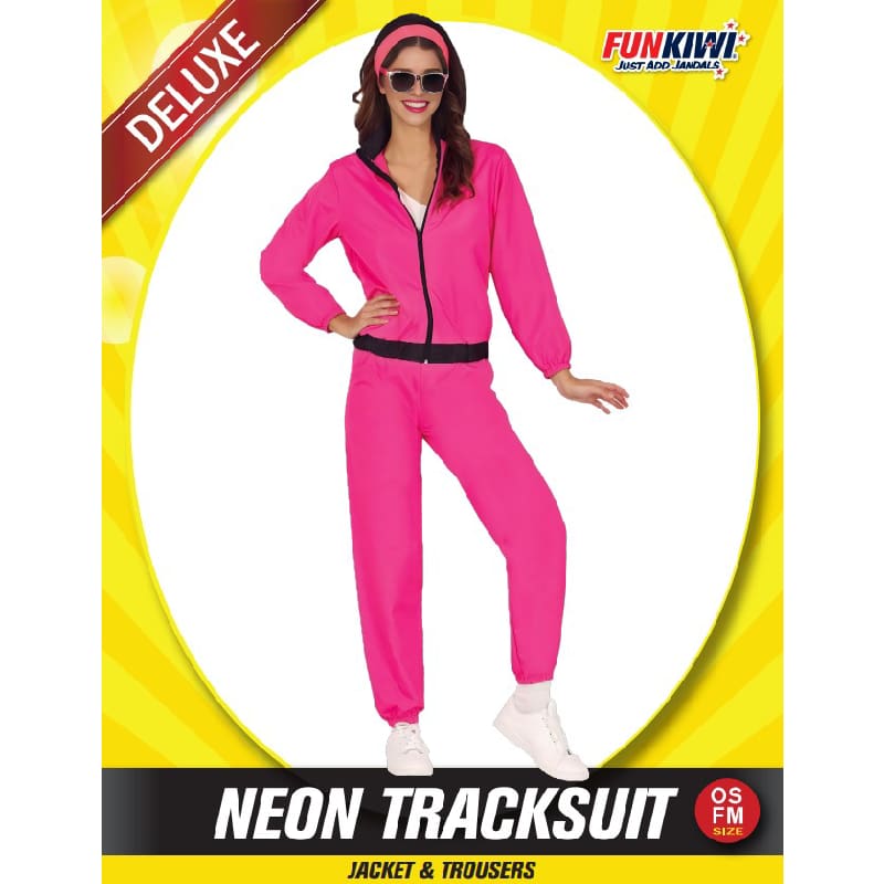 Costume Adult Tracksuit Neon Pink