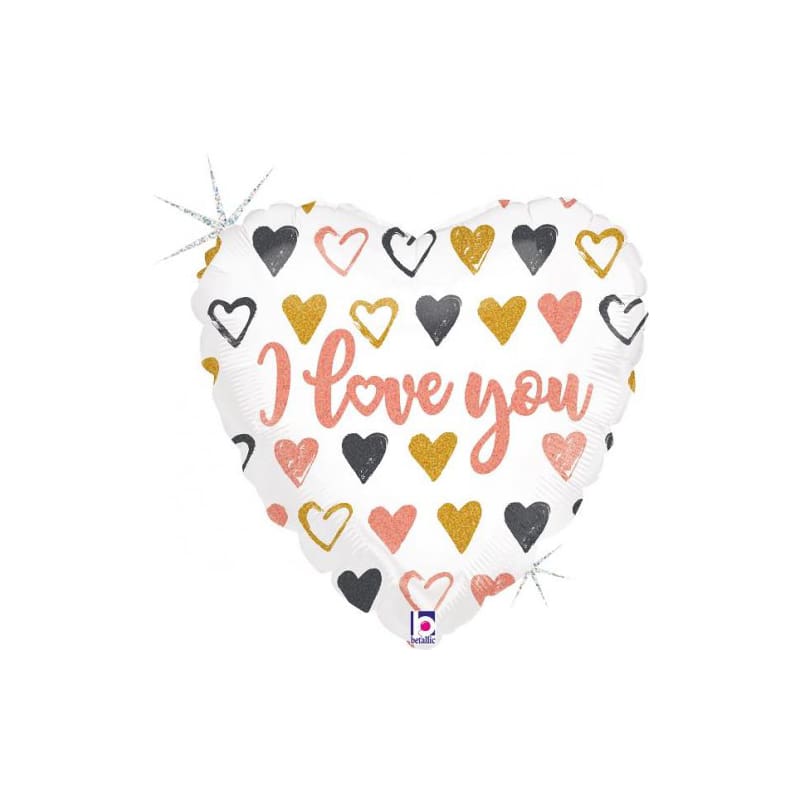 Foil 45cm I Love You Hearts Holographic