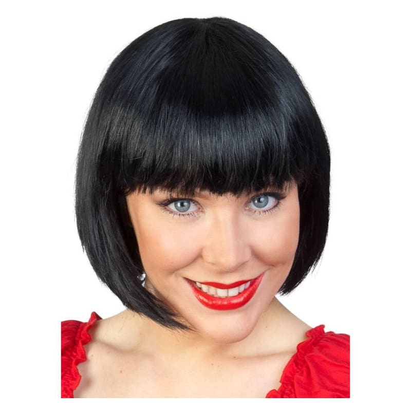 Wig Bob Black with Fringe